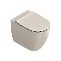 Catalano SFERA Унитаз напольный 55x35, безободковый, универс.слив, смыв Tornado, покрытие Twinglaze+, без крепежа, цвет Sabbia Satinato