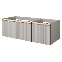 QUATRO 2 120см (80+40) тумба рифл CASHMERE FUGA профиль MATT GOLD