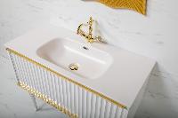 Тумба Canale 100 белая + Золото_Комплект