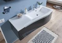 Puris Purefaction, раковина из минерального литья с LED подсветкой 1200 мм левая, цвет белый