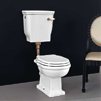 Artceram HERMITAGE Унитаз приставной слив в пол, 36х55, с крепежом в комплекте, цвет белый