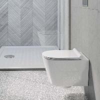 Catalano ZERO Унитаз подвесной укороченный 46x35, безободковый, смыв Tornado, покрытие Cataglaze+, без крепежа, цвет белый глянцевый