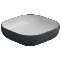 Раковина накладная биколор 45 см GSG Ceramic Design Easy EALAVQU45BI000/028, White/Ebano Matt