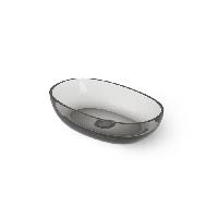 DEA DESIGN Washbasins Раковина настольная 60x36xh14 см, материал: Glasstech прозрачная смола, цвет: Smoky Black R4