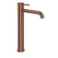 Kerama Marazzi Смеситель для раковины ETERNA однорычажный, высокий, без дон\клапана 3/8”, брашированная медь, pvd