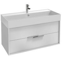 EB1668-J5-J5  VIVIENNE Тумба для раковины 100 см, к. белый блестящий, ф. белый блестящий