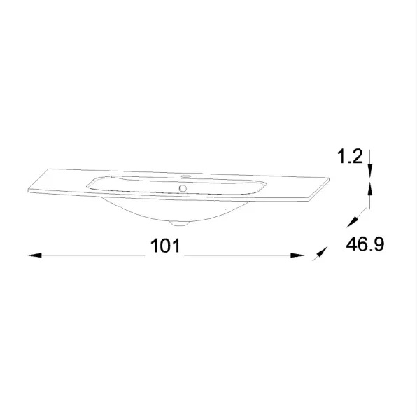 EB1885RU-DE4 Nona Nona стеклянная раковина, матовый серый, 100 см, 1 раковина 