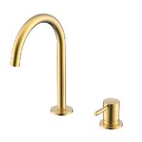 NEMO NM-2318BG Смеситель для раковины с донным клапаном BRUSH GOLD