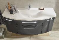 Puris Classic Line, раковина из мин.литья с LED подсветкой усиленная (EVERMITE) 1400 мм, цвет белый