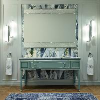 OASIS LUTETIA Столешница мраморная 1650х560х20 мм., с 1 отверстием для раковины, с 3 отверстиями для смесителя, мрамор Bianco Statuario