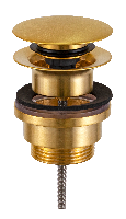 Донный клапан универсальный 1”1/4 Remer 905CCR114BG, золото брашированное