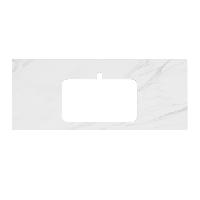 Kerama Marazzi Столешница из керамогранита для раковин, встраиваемых сверху Монте Тиберио 120 см, белый натуральный