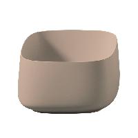 Artceram COGNAC Раковина настольная Quadro 43x43 см, цвет biscuit/покрытие Saniglaze
