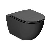 AZZURRA COMODA Унитаз подвесной 515х360х340 мм., безободковый, с комплектом крепежей, цвет Carbone