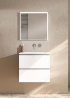 Visobath Granada, тумба 60 см, 2 ящика c хромированными ручками, цвет белый матовый лак (B-Ada)