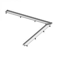 TECE Решетка угловая &amp;quot;plate&amp;quot; , 1200*1200 мм, основа для плитки, нержавеющая сталь, полированная