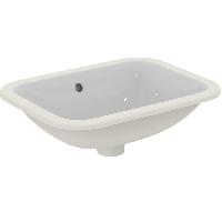 Ideal Standard Connect Раковина 500х380 мм, прямоугольная, встриваемая снизу без отв. под смес., с крепежом, цвет: белый глянец
