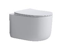 Flow подвесной унитаз матовый белый с крышкой