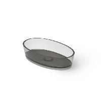 DEA DESIGN Washbasins Раковина настольная 60x35xh14 см, материал: Glasstech прозрачная смола, цвет: Smoky Black R4