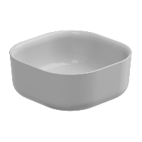 Раковина накладная 42 см GSG Ceramic Design Hit! HILAVQU42000, белый глянцевый