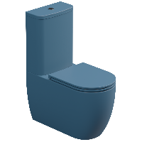 Чаша напольного унитаза биколор GSG Ceramic Design Like LKMBLBI000/027P, White/Denim Matt