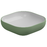 Раковина накладная биколор 45 см GSG Ceramic Design Easy EALAVQU45BI000/031, White/Salvia Matt