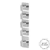 Newform Haka Внешняя часть термостатического смесителя на 4 источника с отдельными ручками запорного вентиля, цвет: белый матовый