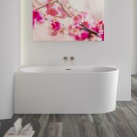 KNIEF Fresh XS  Ванна в левый угол 155х80х60см,слив щелевой, без слив-перелива, цвет  белый  глянцевый (продавать со сливом 0100-091-06)