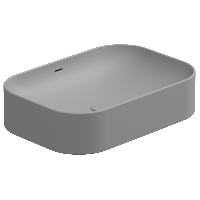 Раковина накладная 60x42 см GSG Ceramic Design Easy EALAVTP60038, Fumo Matt