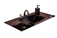 Столешница стекло 100см моноблок BLACK