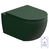 Чаша подвесного унитаза биколор GSG Ceramic Design Like LKWCSOBI000/036, White/Smeraldo Matt