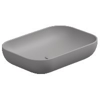 Раковина накладная 60x42 см GSG Ceramic Design Easy EALAVRE60038, Fumo Matt