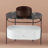 ArtCeram COGNAC Раковина накладная , 42 см, без отв под смеситель, без слив-перелива, цвет marrone cocoa