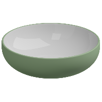 Раковина накладная биколор 45 см GSG Ceramic Design Easy EALAVRO45BI000/031, White/Salvia Matt