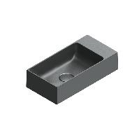 Catalano PREMIUM Раковина 50x25, без отв. под смеситель, покрытие Cataglaze+, цвет черный матовый