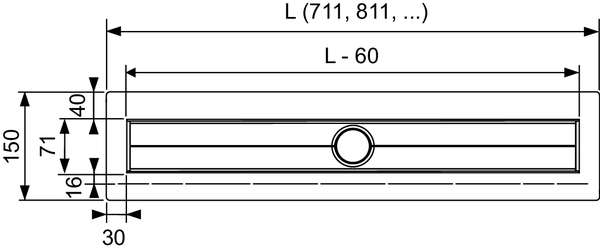 TECE Решетка для для установки в дренажный канал. (продаем в комплекте с трапами!) 