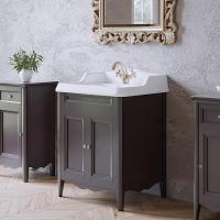 TW Veronica, База с раковиной Simas AR824bi*1 68*54см с 1отв. под смеситель , 2 расп. дверки, доводч. Blum, ручки: Riflesso бронза, цвет: grigio