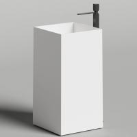 Salini ARMONIA SQUARE  01  Раковина напольная  450х450х900мм, без отв. под смес, без донного клапана, мат-л: S-Stone, матовый, белый.