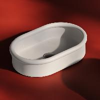 Artceram BRERA Раковина накладная 60х40 h 15, без отв под смеситель, цвет белый глянцевый