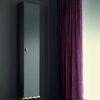 VITAGE milldue edition Dandy Подвесной пенал 330хх1828х232 мм. 1 дверца, петли слева, 2 боков, нижн проф, цвет: глянц Grafite (133)/oro rosa lac.satin