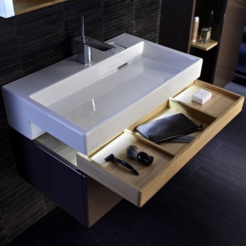 EXD9112-00 раковина TERRACE с подсветкой /80х49/ (бел) 