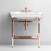 Artceram CIVITAS Металическая структура Quadra 55х44хh80,5см для раковины 68, полка сетка, цвет: розовое золото