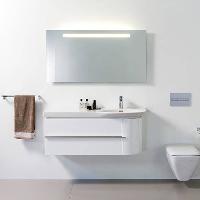 LAUFEN PALACE Тумба под раковину 1140x375x450 мм., 1 дверца, петли справа, 2 ящика, цвет белый глянцевый (НЕ произв!)