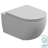 Чаша подвесного унитаза биколор со смывом Eco Clean GSG Ceramic Design Like LKWCSOECBI000/001, White/White Matt