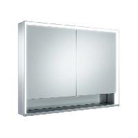 Keuco ROYAL LUMOS Зеркальный шкаф 1000x735x130мм 2-дверный-двустор. зеркало, IP 24 c плавным закр., корпус: алюминий анодированный