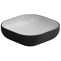 Раковина накладная биколор 45 см GSG Ceramic Design Easy EALAVQU45BI000/003, White/Black Matt