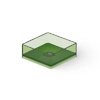 DEA DESIGN Washbasins Раковина настольная 40x40xh15 см, материал: Glasstech прозрачная смола, цвет: Emerald R3