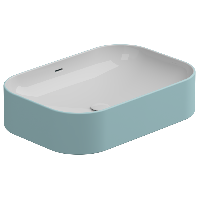 Раковина накладная биколор 60x42 см GSG Ceramic Design Easy EALAVTP60BI000/037, White/Ice Matt