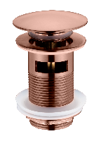 Слив для раковины, автомат(клик-клак) BRUSHED BRONZE c переливом