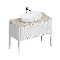 Kerama Marazzi Тумба PLAZA Classic NEO напольная 1+1 ящик 100, белая матовая